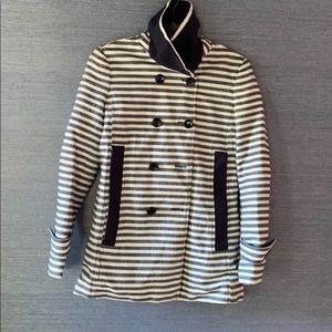 Tommy Hilfiger striped pea coat. Size xs